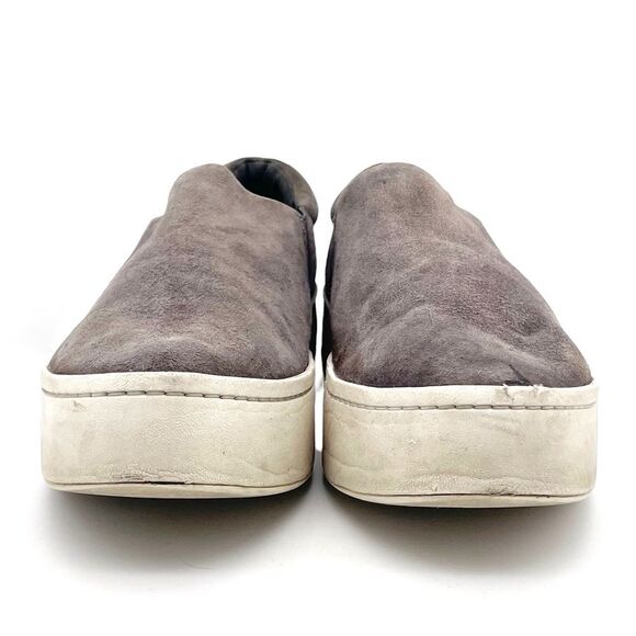Vince Warren Suede Platform Slip-On Sneakers Warm Gray Size 9.5 - Picture 9 of 16